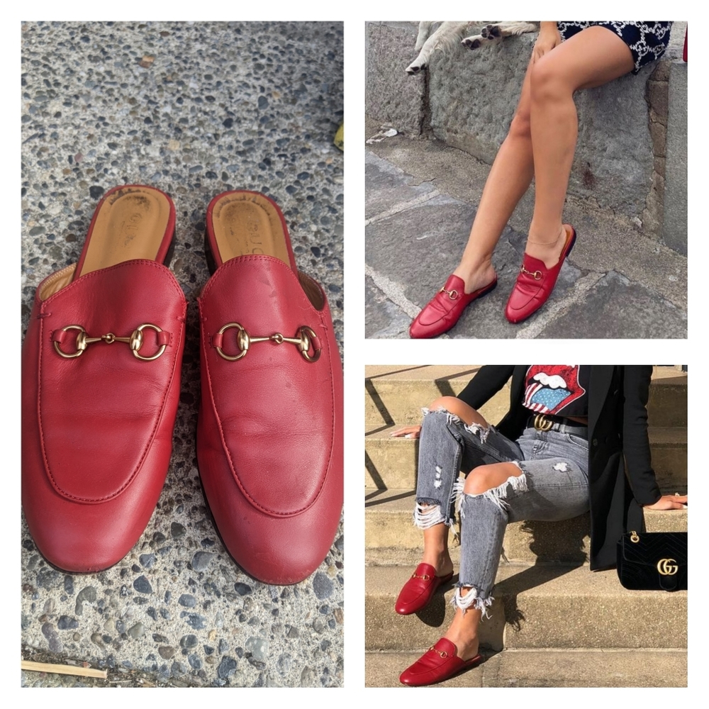 Boutique Red slip on flats